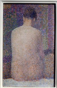 Back Laying Painting by Georges Seurat (1859-1891) 1887 Sun. 0,24x1,55 m Paris, musee d