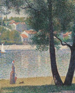 O Sena em Courbevoie, 1885. de Georges Pierre Seurat