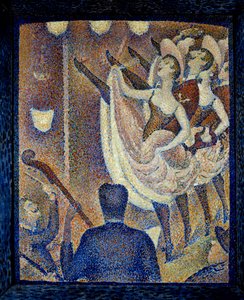 Estudo para o chahut Danceuses de chahut, dança um escândalo, forma de dança que apareceu ao mesmo tempo que o Cancan francês, por volta de 1830 em Montparnasse. Pintura de Georges Seurat (1859-1891) 1889 Buffalo. Albright Knox Art Gallery - Estudo para Le de Georges Pierre Seurat