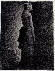 O desenho a lápis Black Knot por Georges Seurat (1859-1891) Por volta de 1882 Dim. 0,31 x 0,23 m Paris. Museu Orsay