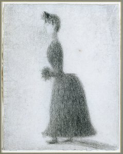O caminhante com um regalo, c.1884 de Georges Pierre Seurat