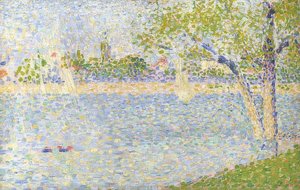 O Sena visto do Grande Jatte. 1888 de Georges Seurat