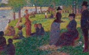 Esboço a óleo para "Um domingo em La Grande Jatte - 1884" de Georges Seurat
