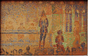 Parade de cirque - A parada do circo de Georges Seurat