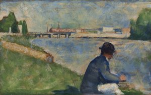 Estudo para "Banhos em Asnières" de Georges Seurat