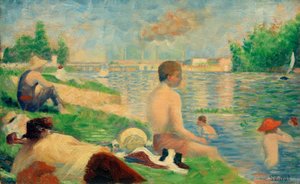 Banhos, Asnières (Badeplatz Asnières - Finale Studie) de Georges Seurat