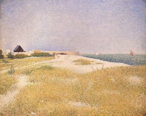 Vista do Forte Sansão, 1885 de Georges Seurat