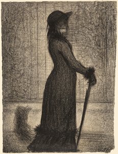 Mulher a passear de Georges Seurat