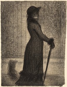 Mulher passeando de Georges Seurat