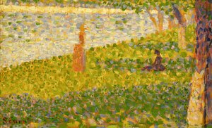 Mulheres na margem do rio, estudo para La Grande Jatte, c.1885-86 de Georges Seurat
