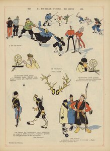 Sátira na guerra russo-japonesa. Ilustração para Le Rire