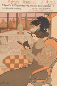 Desejos de Ano Novo para 1897 de Octave Uzanne, 1896 de Georges de Feure