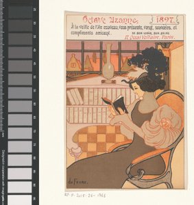 Saudação de Ano Novo de Octave Uzanne para o ano de 1897 de Georges de Feure