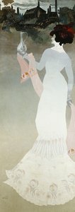A Arte do Vidro; Le Verrerie, ou L&39;Art due Verre, c.1900 (óleo sobre tela) de Georges de Feure