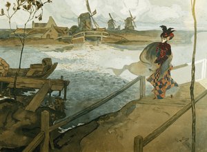 The Gale; O vendaval do vento de Georges de Feure