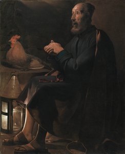 Francês: Les larmes de Saint-Pierre Saint Peter Repentant de Georges de La Tour