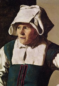 Mulher Velha, detalhe da cabeça, c.1618-19 (detalhe de 242455)