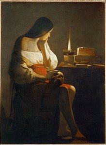 La Madeleine a la Veilleuse - Madalena com a luz da noite ... de Georges de La Tour