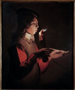 A Pintura do Jovem Fumante de Georges de La Tour (1593-1652) de Georges de La Tour