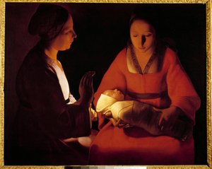 The New Born Born Child (A Criança recém-nascida). Pintura de Georges De La Tour (1593-1652)