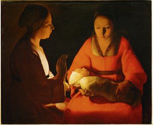 O recém-nascido (pintura sobre tela) de Georges de la Tour
