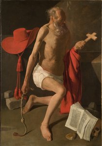 O penitente São Jerônimo (óleo sobre tela) de Georges de La Tour