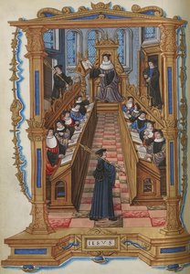 Médicos na Universidade de Paris, por Etienne Colaud, de Chants Royaux, 1537 (42046662921)