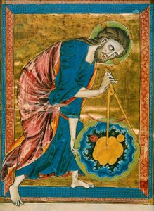 Deus, o Geómetra, Codex Vindobonensis 2554, cerca de 1220-1230 (29304249070)
