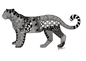 O Leopardo, 2015 (tinta sobre cartão de bristol)