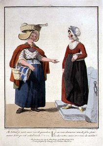 Vendedores de peixe, gravados por L. Portman de Georgius Jacobus Johannes van (after) Os
