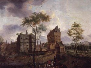 Os portões da cidade de Malines (óleo sobre tela) de Gerard Philippe Colin