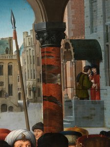 Detalhe do Julgamento de Cambyses de Gerard David