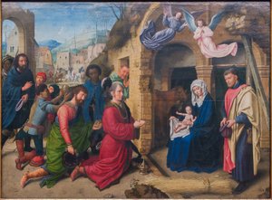 Alemão: Die Anbetung der Könige (cópia segundo Hugo van der Goes) Adoração dos Reis Magos de Gerard David