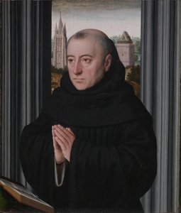 Retrato de um monge, início de 1500 (óleo sobre madeira) de Gerard David