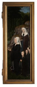 Painel direito do Baptismo de Cristo, c.1502-08 (óleo sobre painel) de Gerard David