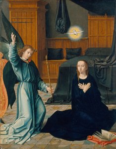 A Anunciação, c.1509 (técnica mista sobre carvalho) de Gerard David