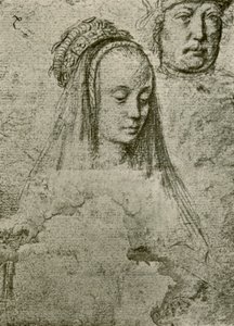 Jovem mulher com touca, 1497-1498, 1908. de Gerard David