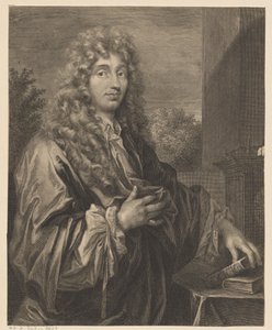 Retrato de Christiaan Huygens de Gérard Edelinck