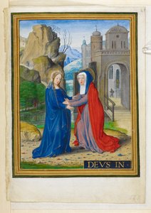 Acrescentar. 34294, f.61 A Visitação, ilustração de 