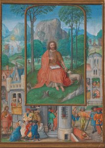 Iluminação de manuscritos com cenas da vida de São João Batista, c. 1515.