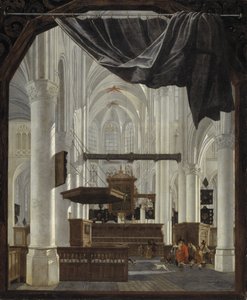 Interior de Sint Gertrudiskerk em Bergen op Zoom