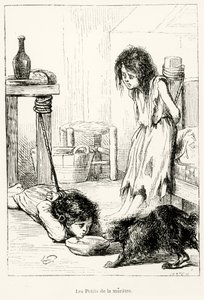 As crianças lamentáveis, ilustração de "L" Annee Illustree ", 1868 de Gerard Seguin