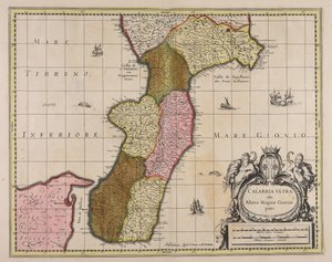 A outra anteriormente parte da Magna Graecia da Calábria além do de Gerard Valck