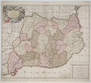 Principado da Catalunha, c.1702 (gravura colorida à mão) de Gerard Valck