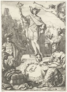 Alegoria de negociação com Mercúrio de Gerard de Lairesse (rejected attribution)