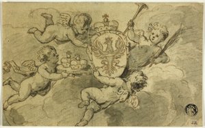Putti e brasão de armas de Gerard de Lairesse
