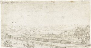 Paisagem com a Ponte Milvio, fora de Roma