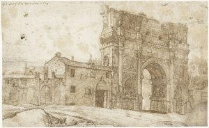 Lado norte do Arco de Constantino, Roma