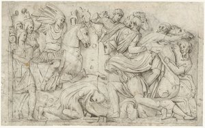 O Arco de Constantino com a vitória de Trajano sobre os dácios