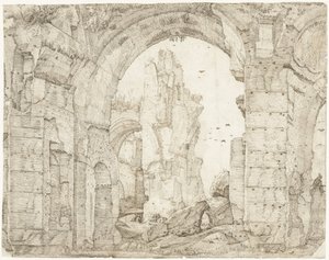 Ruínas dos banhos termais de Caracalla, Roma de Gerard ter Borch (I)